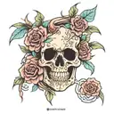 death flowers  tattoo design idea