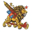lion and Philippines flag tattoo design idea