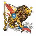 lion and Philippines flag tattoo design idea