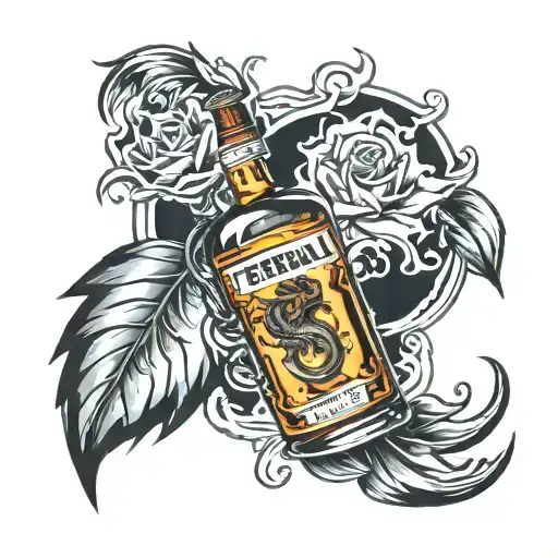 fireball whiskey memorial tattoo tattoo design idea