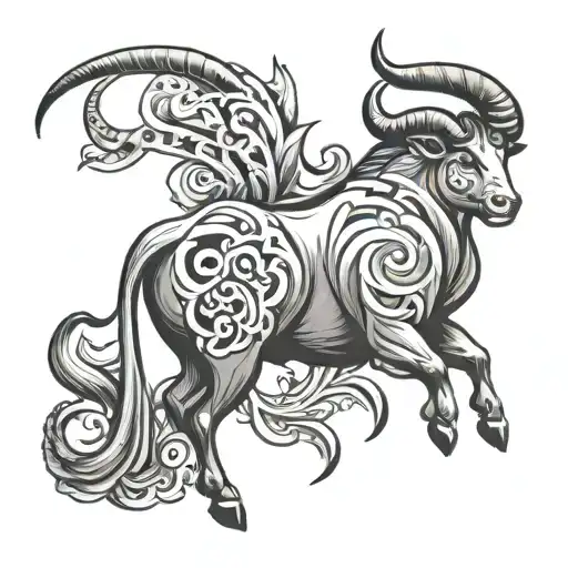 pices Gemini Taurus zodiac symbol tattoo design idea