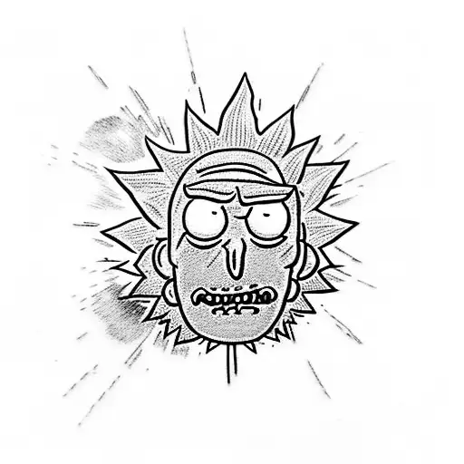 rick and morty  tattoo design idea