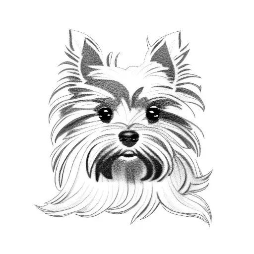 a yorkshire terrier tattoo design idea
