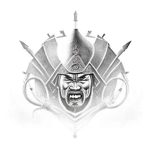 Mongol Warrior tattoo design idea