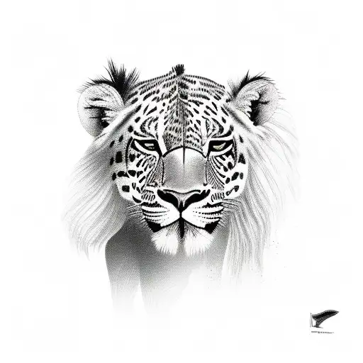African safari scene tattoo design idea
