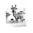 African safari tattoo design idea