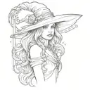 witchy tattoo design idea