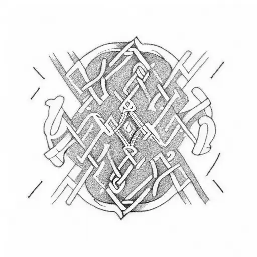 Irish pattern band tattoo design idea