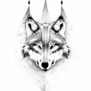 Wolf viking tattoo design idea