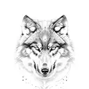 Wolf viking tattoo design idea