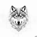 Wolf viking tattoo design idea