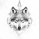 Wolf viking tattoo design idea
