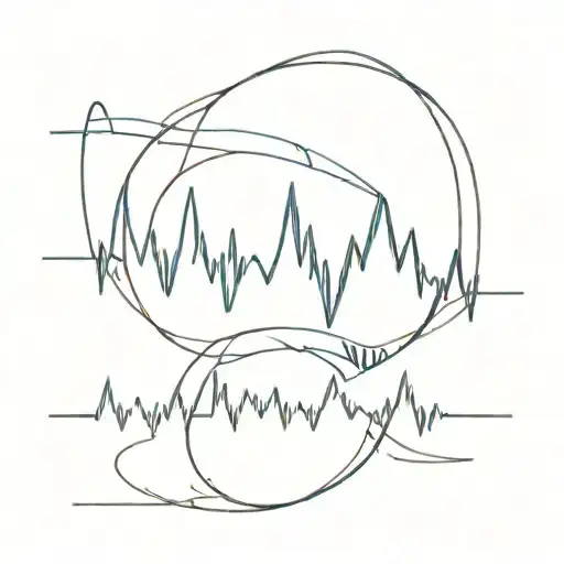 heartbeat that flatlines and then starts a soundwave tattoo design idea