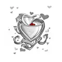 jar of jam with a heart tattoo design idea