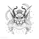 Paragliding and Jiujitsu tattoo design idea