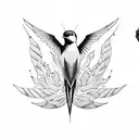 Swallow Bird tattoo design idea