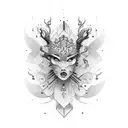 perfume tattoo design idea