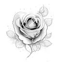 perfum with roses tattoo design idea