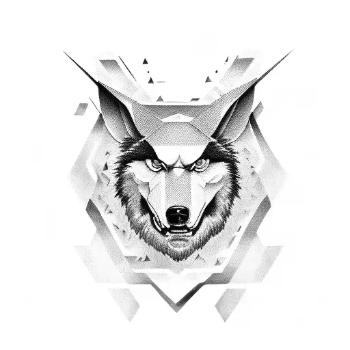 lobo egipcio  tattoo design idea