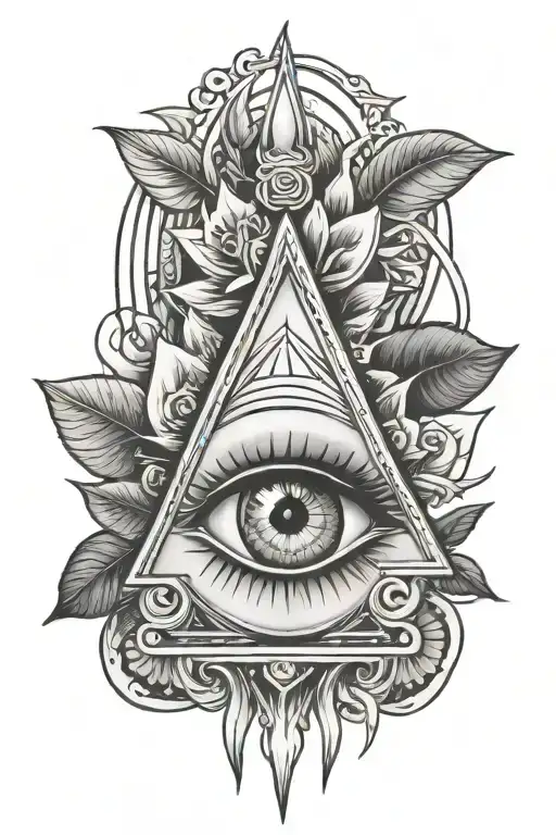 third eye with horny   tattoo design idea