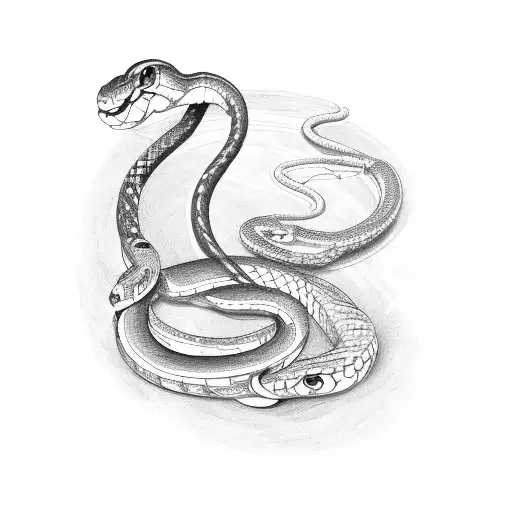 Libra and snake tattoo design idea