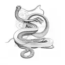 Libra and snake tattoo design idea