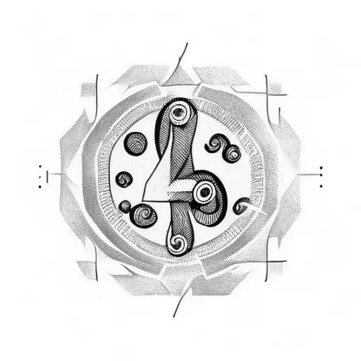 lucky number tattoo design idea