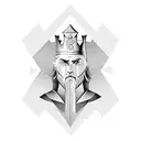 king chess piece tattoo design idea