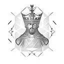 king chess piece tattoo design idea