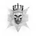 king chess piece tattoo design idea