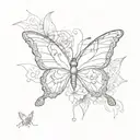 BTS and butterfly tattoo design idea