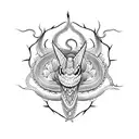 Design a tattoo featuring a snake and a dragon in a dotwork style tattoo design idea