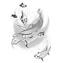 Koi Fish tattoo design idea
