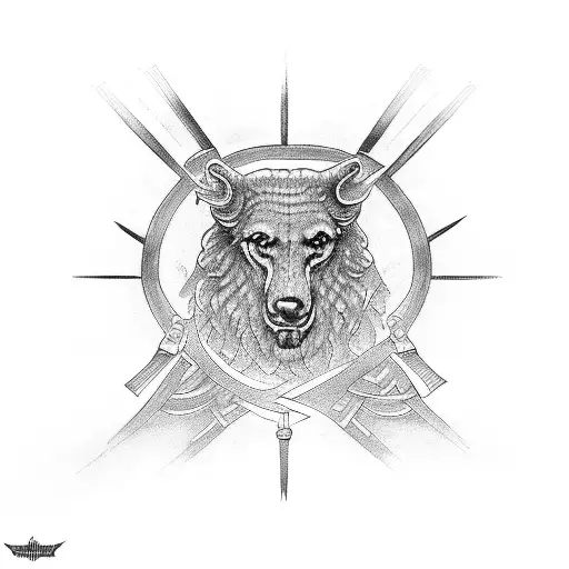 Symbolic representation of the four stoic virtues tattoo design idea