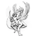 eros and anteros, as ephebes, homoerotic tattoo design idea