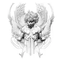 eros and anteros, as ephebes, homoerotic tattoo design idea