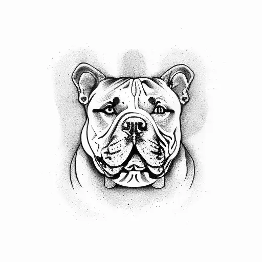 american Bully  tattoo design idea