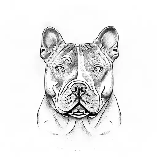 american Bully  tattoo design idea
