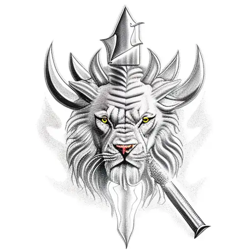 Create a realistic tattoo of Zeus holding a lightning bolt with intricate details tattoo design idea