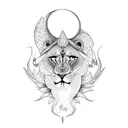 Phoenix, sikh, lion tattoo design idea