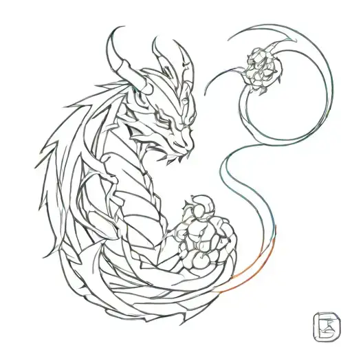 mechanical dragon warrior tattoo design idea
