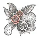 Broken light bulb with flowers growing out of it tattoo design idea