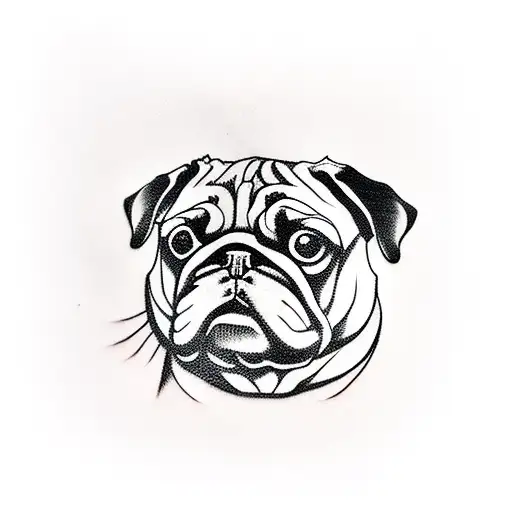 pug tattoo design idea