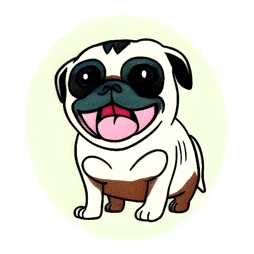 pug tattoo design idea