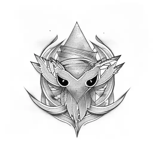 Olive Branch birds tribal wrap around  tattoo design idea