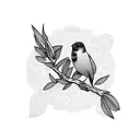 Olive Branch birds tattoo design idea
