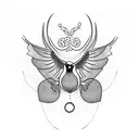 Olive Branch birds tattoo design idea