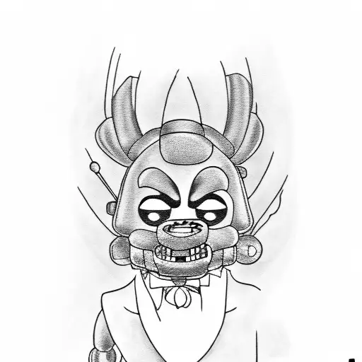 Blackwork "Five Nights At Freddy