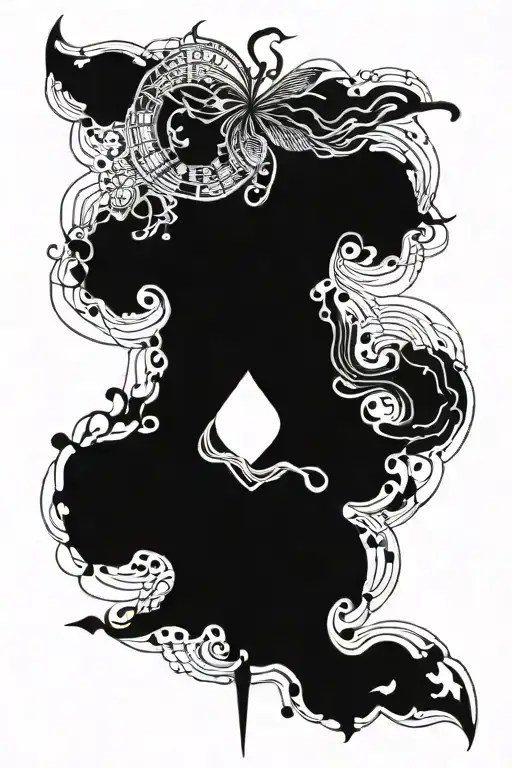 reality shifting tattoo design idea