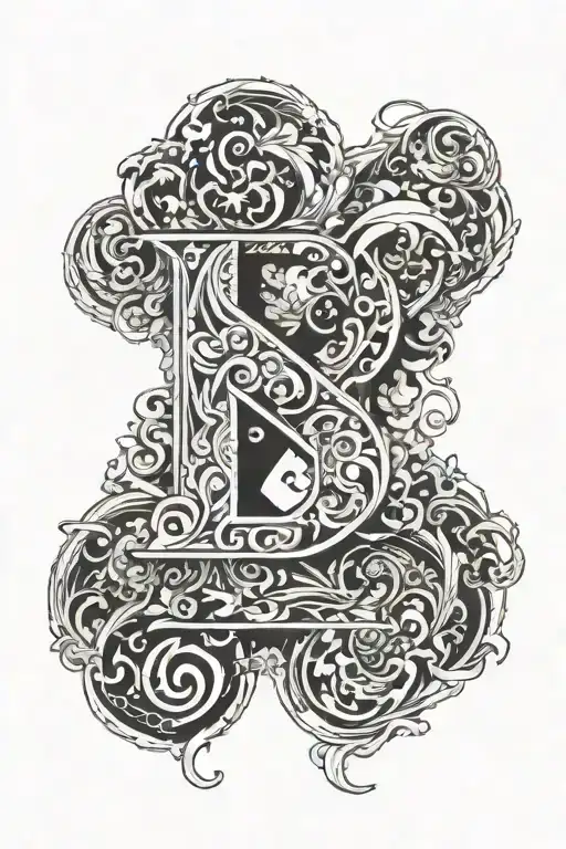 reality shifting s letter tattoo design idea